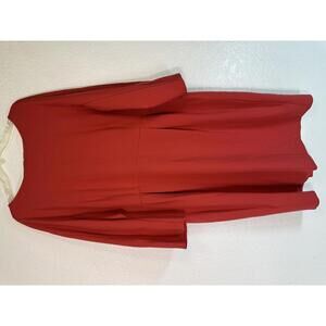Women’s 3X Lafayette 148 Red Stretch Midi Dress Classic Minimalist